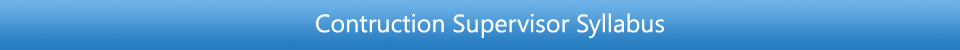 constructions Supervisor Syllabus